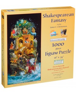 Панорамен пъзел SunsOut от 1000 части - Шекспирова фантазия, Джеймс Кристенсен