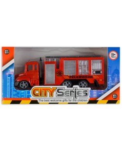 Детска играчка City Series Pull Back - Пожарна кола