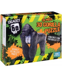 3D пъзел Deadly 60 от 26 части - Горила