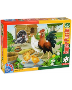 Пъзел D-Toys от 35 части - Семейство пилета
