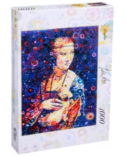 Пъзел Grafika от 1000 части - Дамата с хермелина (Леонардо да Винчи), Сали Рич