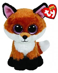 Плюшена играчка TY Beanie Boos - Кафява лисица Slick, 15 cm