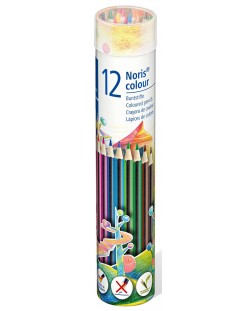 Цветни моливи Staedtler Noris Colour 185 - 12 цвята, в метален тубус