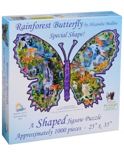 Пъзел SunsOut от 1000 части - Пеперуда от дъждовните гори, Аликсандра Мълинс