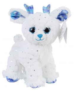Плюшена играчка Morgenroth Plusch - Бяло еленче с блестящи сини очи, 20 cm