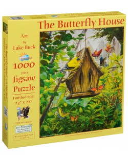 Пъзел SunsOut от 1000 части - Къщичката за пеперуди, Люк Бък