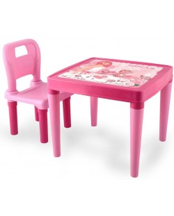 Детска маса със стол Pilsan – Розова