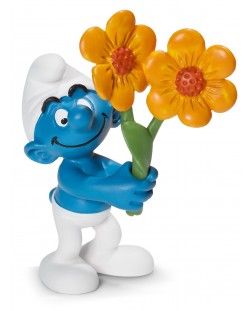 Фигурка Schleich The Smurfs - Смърф с цветя