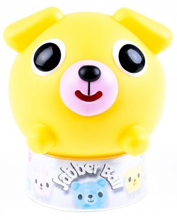 Пищяща гумена играчка Sankyo Toys - Jabber Ball, кученце, жълто