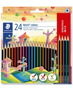 Цветни моливи Staedtler Noris Colour 185 - 20+4 цвята