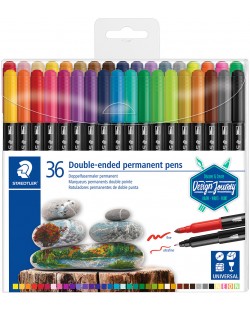 Перманентни маркери Staedtler Staedtler Desaign Journey - 36 цвята, двувърхи