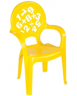 Детски стол Pilsan - Жълт, с цифри