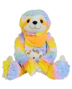 Плюшена играчка Morgenroth Plusch - Многоцветен ленивец, 43cm