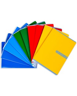 Комплект от 10 тетрадки Blasetti Eco - Color Club II, А5, 40 листа, малки квадратчета