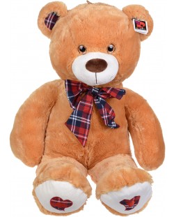 Плюшена играчка Morgenroth Plusch – Кафяв мечок с панделка, 90 cm