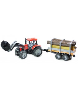Детска играчка Bruder -  Трактор CVX 170, с ремарке и товарач
