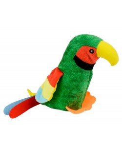 Плюшена играчка Morgenroth Plusch - Зелен папагал, 28 cm