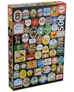 Пъзел Educa от 1500 части - Етикети от бирени бутилки