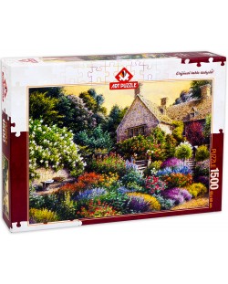 Пъзел Art Puzzle от 1500 части - Цветовете на моята градина, Студио Макнийл