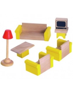 Комплект дървени мини мебели Woody - Дневна