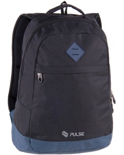 Ученическа раница Pulse Bicolor - Черна със синьо
