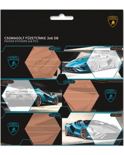 Ученически етикети Ars Una Lamborghini - 18 броя, сини