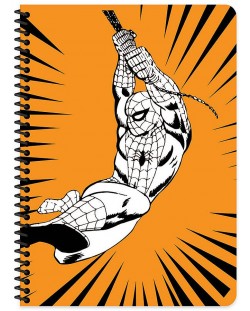Ученическа тетрадка със спирала Keskin Color - Marvel, A4, 80 листа, широки редове