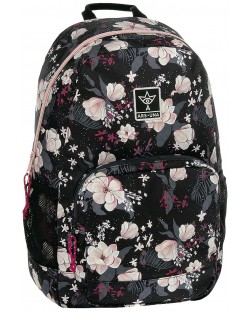 Ученическа раница Ars Una AU-14 - Flowery Black, 27 l