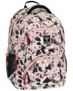 Ученическа раница Ars Una Ergo - Flowery Pink, 27 l