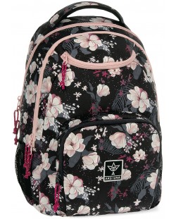 Ученическа раница Ars Una AU-6 - Flowery Black, 26 l