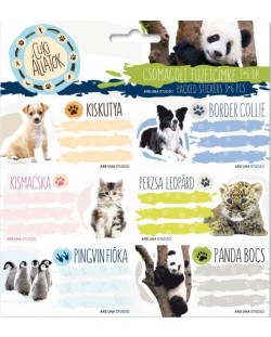 Ученически етикети Ars Una Cute Animals - 18 броя