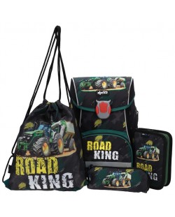 Ученически комплект ABC 123 Road King - 2023, раница, спортна торба и два несесера