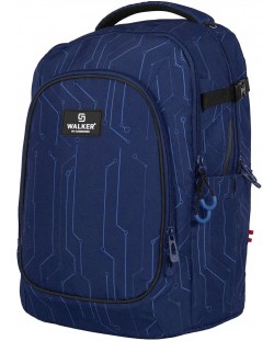 Ученическа раница Walker Campus - Cyber Blue, 2 отделения