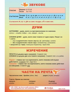 Учебно табло по български език за 4. клас. Учебна програма 2020/2021 (Рива)