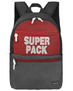 Ученическа раница S. Cool Super Pack - Red and Black, с 1 отделение