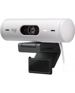 Уеб камера Logitech - Brio 500, 1080p, бяла
