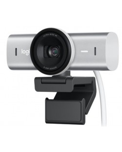 Уеб камера Logitech - MX Brio, 4K Ultra HD, Pale Grey