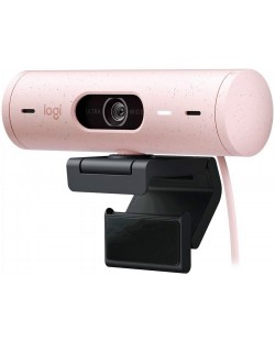 Уеб камера Logitech - Brio 500, 1080p, розова