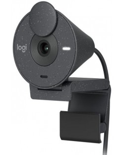 Уеб камера Logitech - Brio 300 Full HD, 1080p, USB, Graphite
