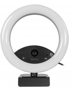 Уеб Камера Arozzi - Occhio True Privacy Ring Light, FHD, черна/бяла