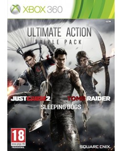 Ultimate Action Pack - Just Cause 2, Sleeping Dogs, Tomb Raider (Xbox 360)