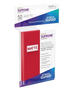Протектори Ultimate Guard Supreme UX Sleeves Standard Size - Матово червени (50 бр.)