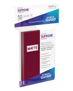 Протектори Ultimate Guard Supreme UX Sleeves Standard Size - Винено червен мат (50 бр.)