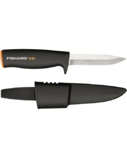 Универсален нож Fiskars - С пластмасова ножница за колан, 21.8 cm