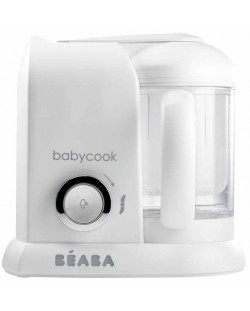 Уред за готвене Beaba - Babycook Solo, white/silver, EU Plug