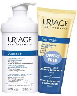 Uriage Xemose Промо комплект - Крем и Душ олио, 400 + 200 ml (Лимитирано)