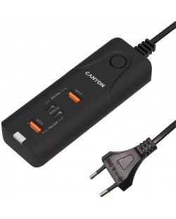 USB хъб Canyon - H-10, 4 порта, черен