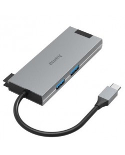 USB-C хъб Hama - 200109, 5 порта, сив