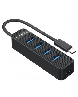 USB хъб Orico - TWC3-4A, 4 порта, USB-C, черен