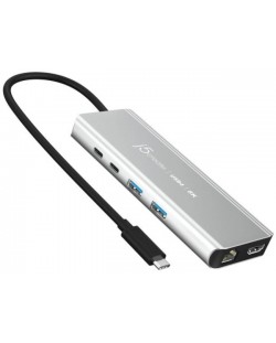 USB хъб j5create - JCD403, 6 порта, сив